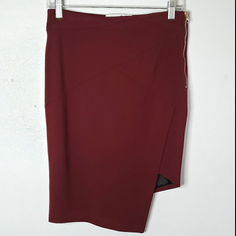 Chris Gramer asymmetric wrap pencil skirt S 2-4